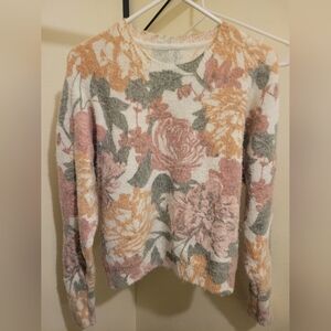 Joie Multicolor Floral Crew Neck Sweater